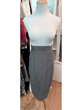 Heartbeat Tailored Black and White Houndstooth Pencil Skirt size Medium
